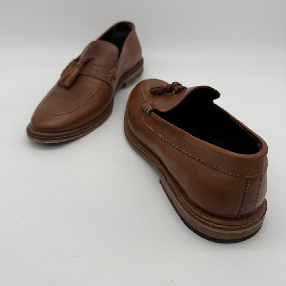 Walk London Tan Brown Leather Tassel Loafer Size 11 - Picture 14 of 14